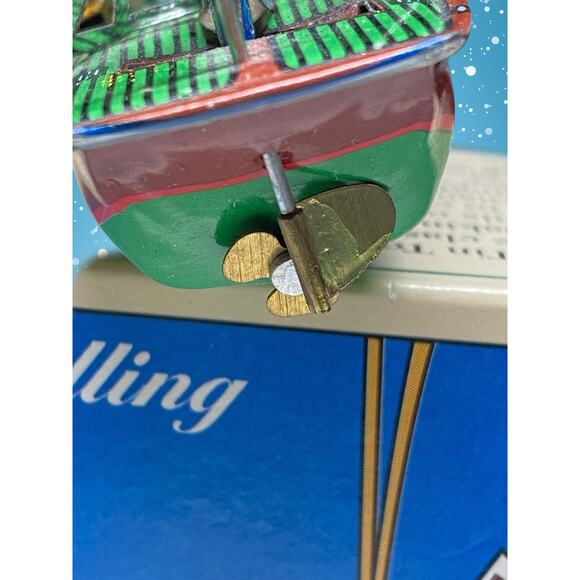 Schylling Tin Litho Collector Series Speedboat "Dragon Fly" Christmas Ornament - Picture 4 of 8